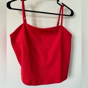 Girlfriend Collective Red Camisole Workout Top